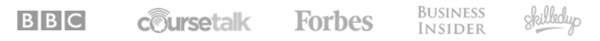 BBC, Skilledup, Business Insider, Coursetalk, Indezine.