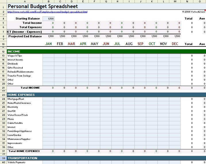 personal finance excel template reddit