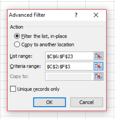 Excel Vba Advanced Filtering Tutorial Goskills