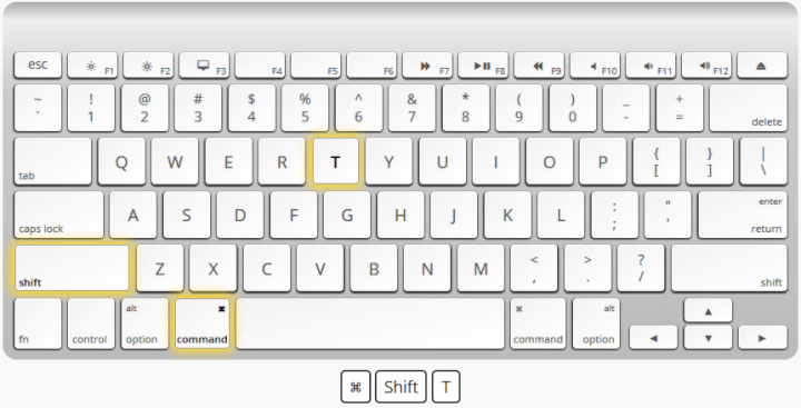 mac key comand for selecting full collumns of data in excel