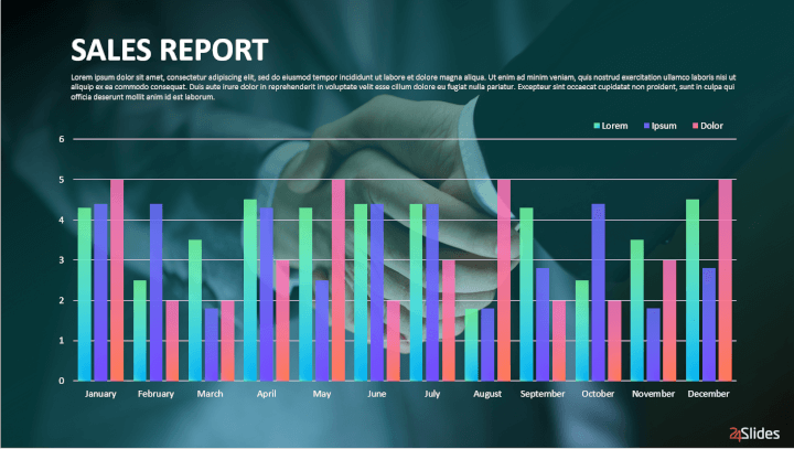 Sales report PowerPoint template