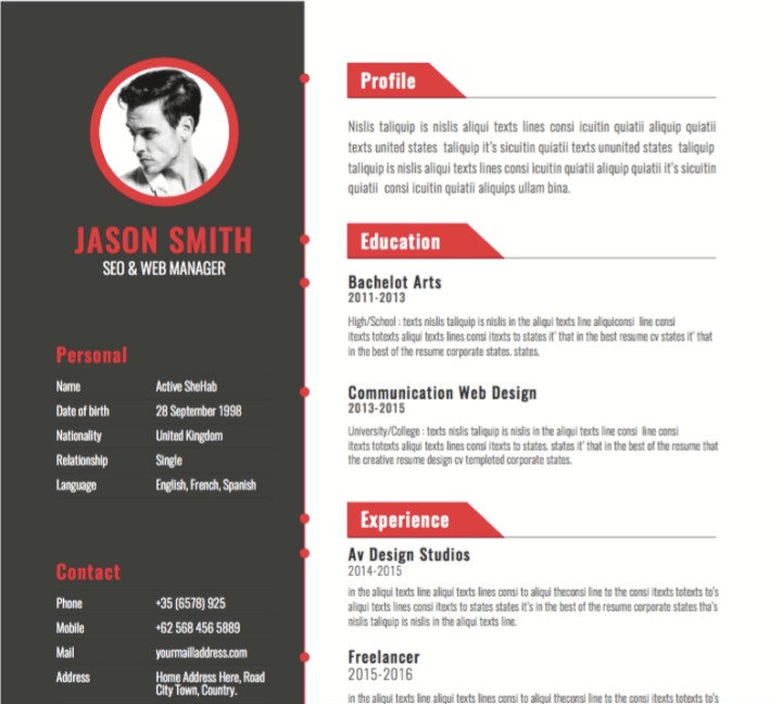 25 Best Free Illustrator Resume Templates In 2020