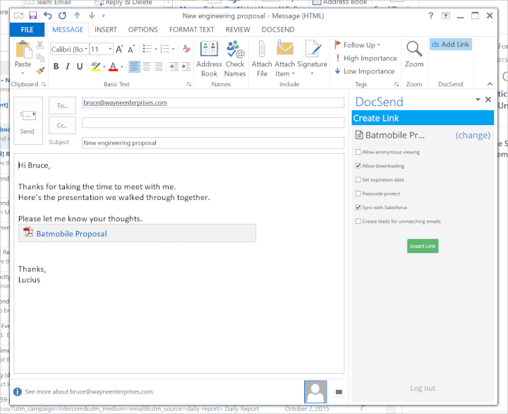 email tracking for outlook 2015 on a mac