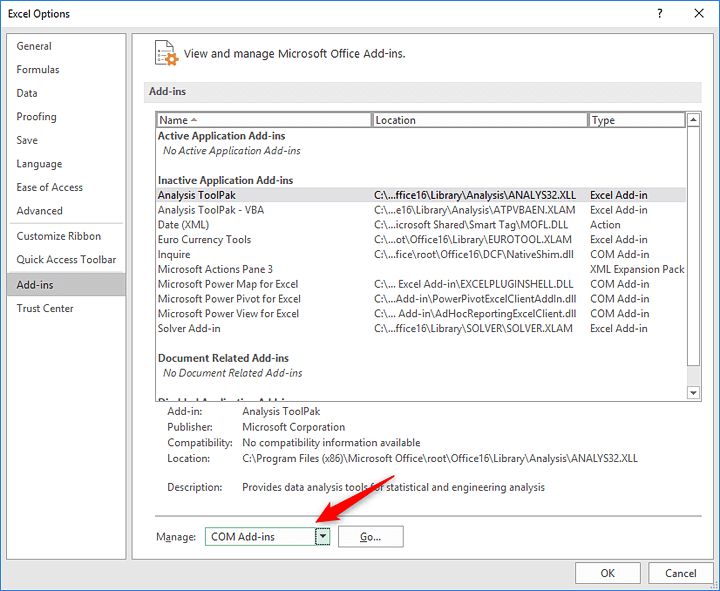 excel power view add on for mac