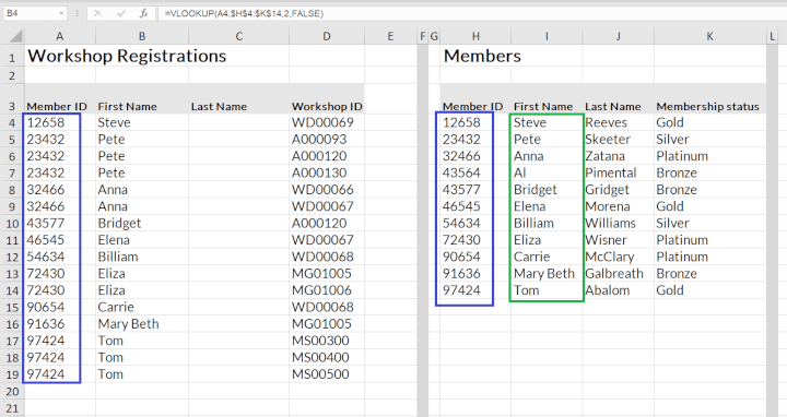 do a vloolup in excel for mac