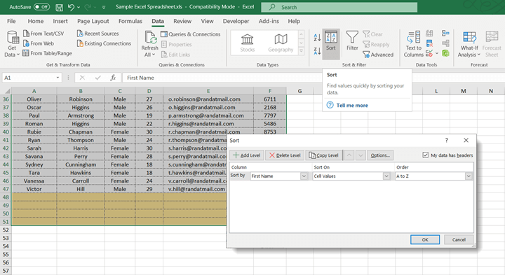 excel for mac go to next non-blank cell