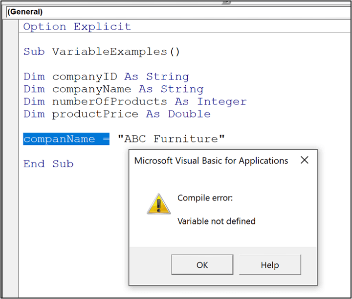 Vba excel option explicit что это