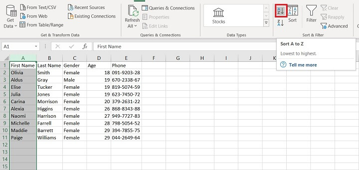 How to Sort in Excel | GoSkills