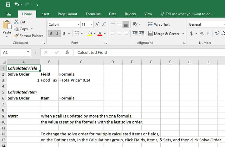 How To Create Pivot Table Calculated Fields Goskills 1314