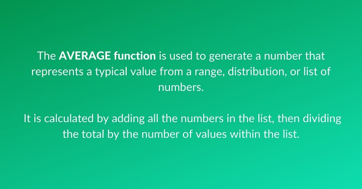 average of numbers in excel for mac