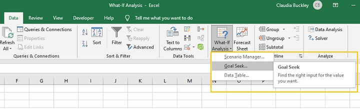 what if analysis excel for mac keyboard shortcut