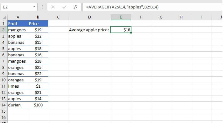 How to use the excel averageif function goskills