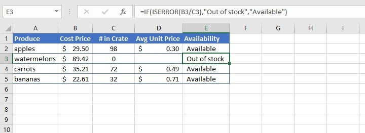 How To Use The Iferror Excel Function Goskills