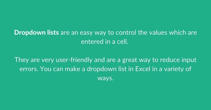 How to Create a Drop Down List in Excel | GoSkills
