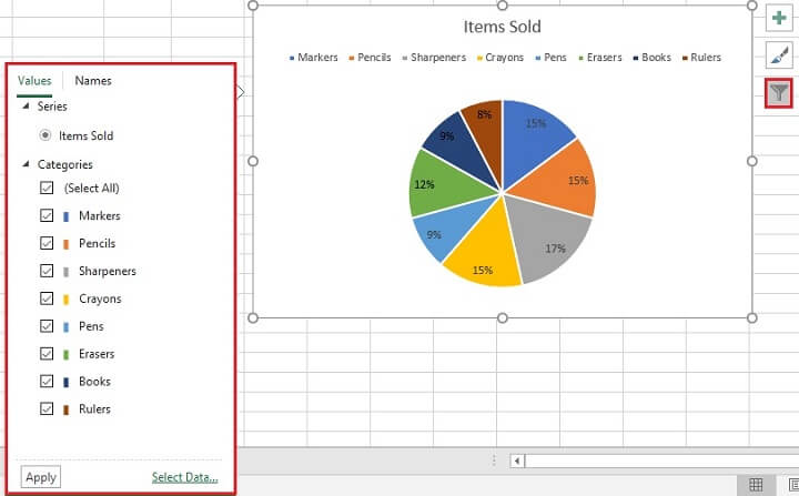 how to make a pie chart in excel with group
