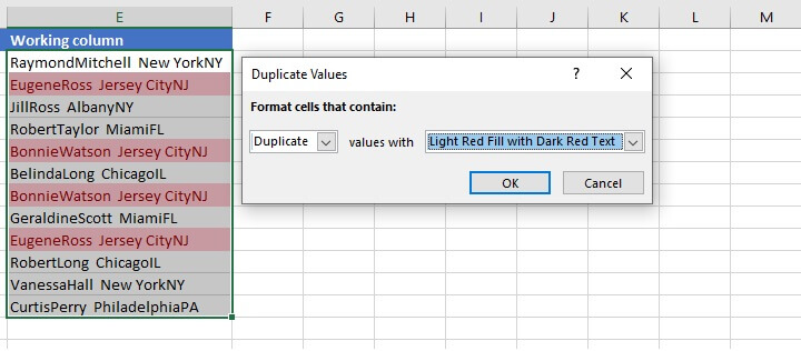 excel find duplicates without removing