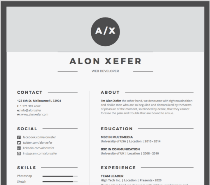 Best Cv Templates Free