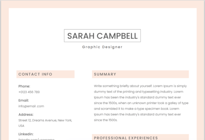 Simple Resume Template Free from cdn.goskills.com