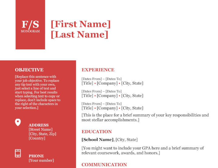 creative resume templates for word mac