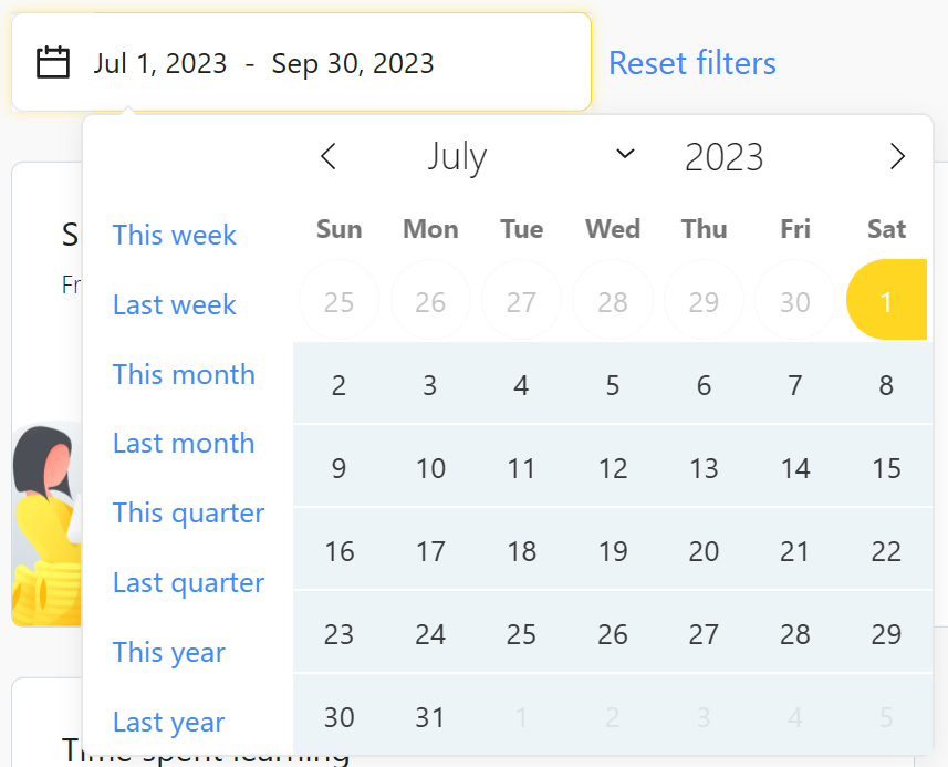 Date filter