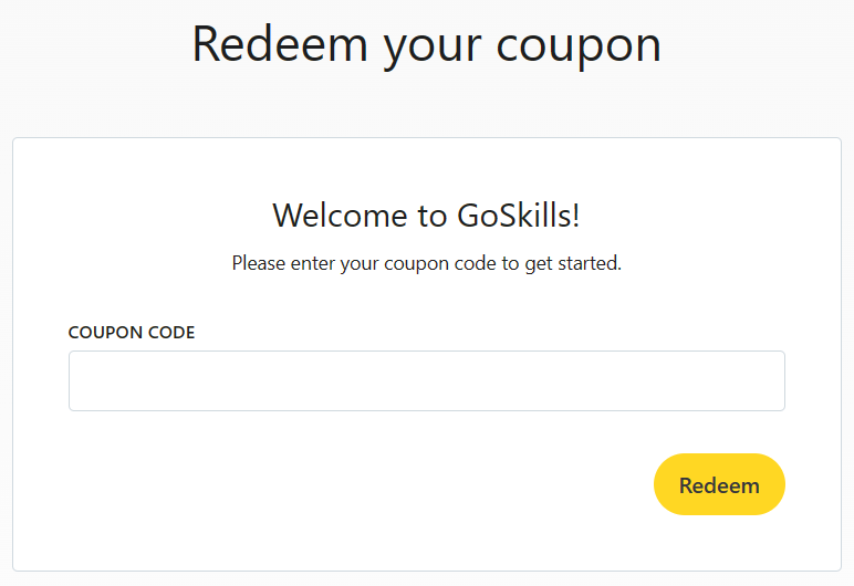 Redeem a coupon