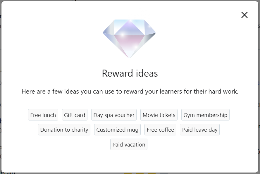 Reward ideas