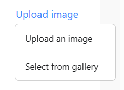 Upload options