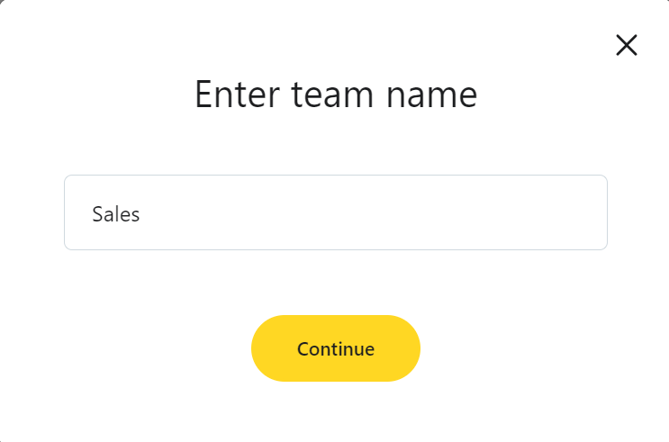 Enter team name