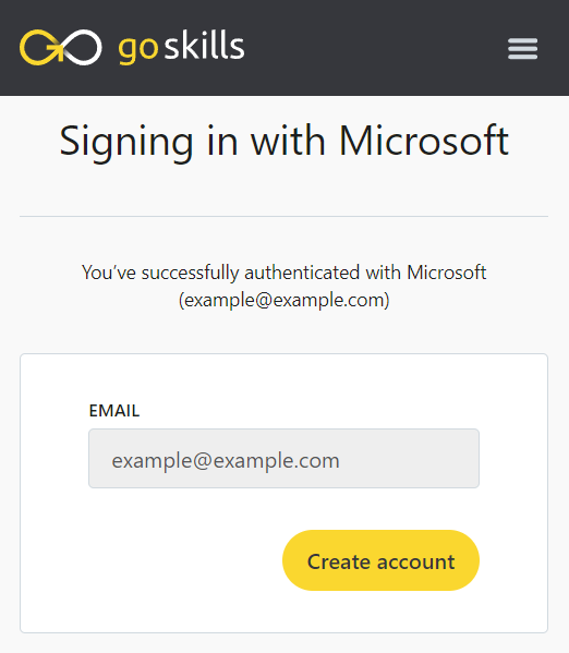 External login confirmation screenshot.