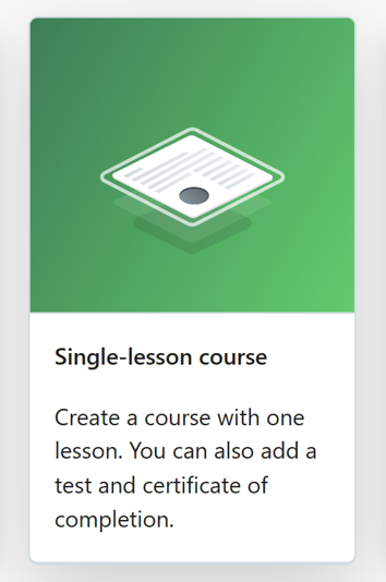 Single-lesson course