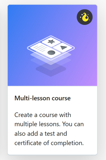 Multi-lesson course