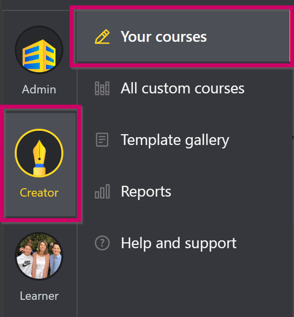 Your courses