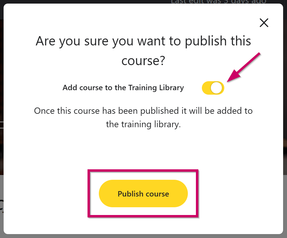 Publish course